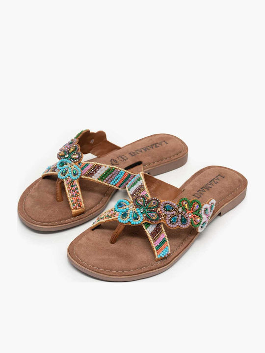 Leder Flache Sandalen für Damen