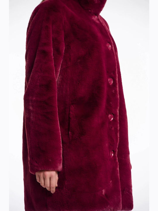 Women's Short Fur Bordeaux