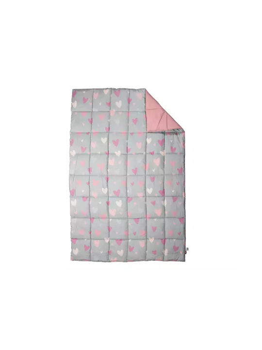 Nef-Nef Homeware Kinderdecke Beidseitig Einzel Hearts Pink 160x220cm