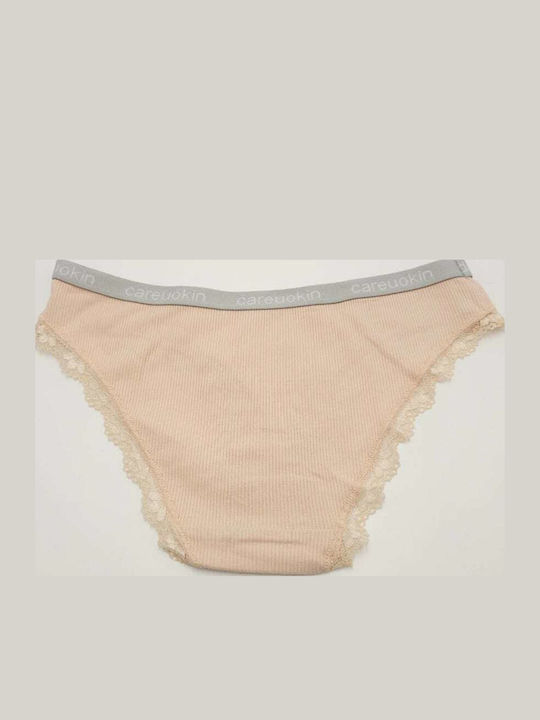 Cotton Women's Brazil Seamless Lace Beige
