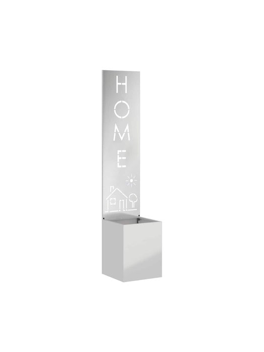 vidaXL Ghiveci Metal Silver 32x140x140cm.