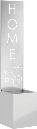 vidaXL Саксия Метал Silver 32x140x140см.