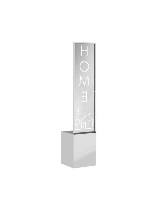 vidaXL Ghiveci Metal Silver 32x140x140cm.