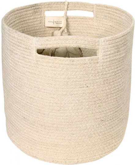 Lorena Canals Decorative Basket Fabric with Handles Ecru 30x30x30cm
