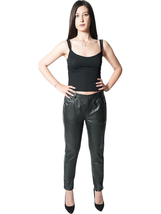 Women's Leather Trousers Black