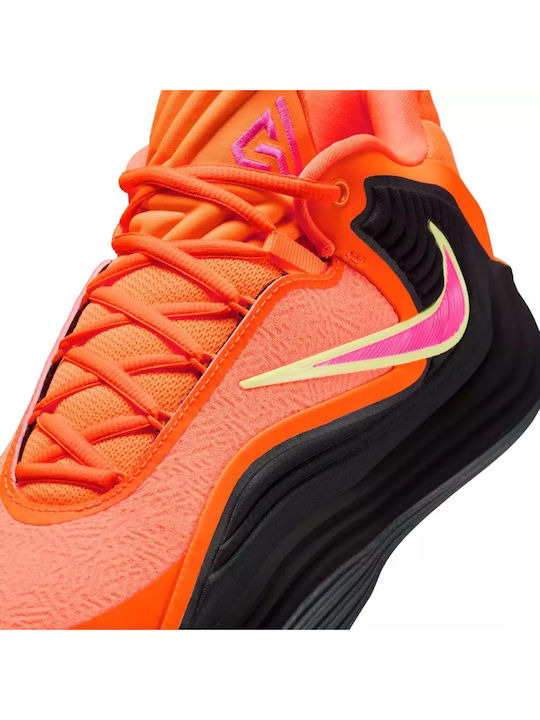Giannis Freak 7 High Basketball Shoes Total Orange / Light Lemon Twist / Black / Hyper Pink