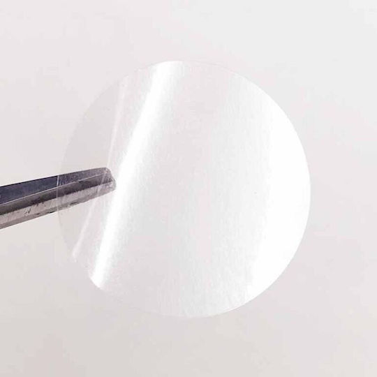 Small Adhesive Labels in Transparent Color 25x25mm