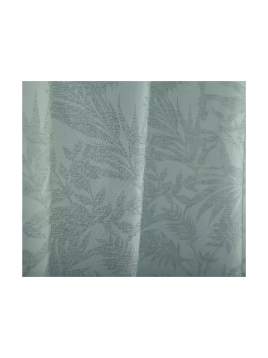 Nef-Nef Homeware Frosty Green Shower Curtain Fabric with Hooks 180x200cm Frosty Green