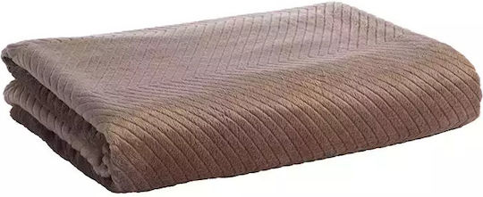 Nef-Nef Homeware Dakari Ριχτάρι Τριθέσιου Καναπέ Fleece 180x300εκ. Brown