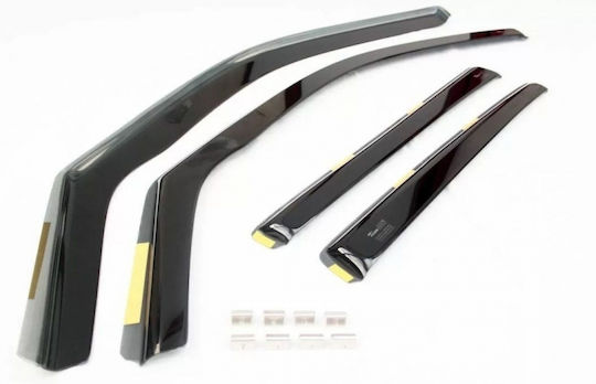 Heko Set of Windbreakers Front and Rear Car Dark Fime for Mitsubishi Colt 2023+ 4pcs