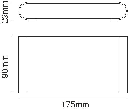 Aca Maida Wall-Mounted Outdoor Lighting LED IP54 7W with Warm White Light Double Beam 11.5x9x9cm