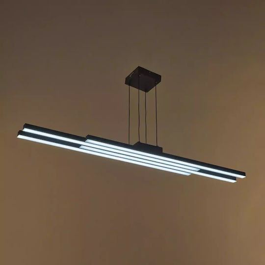 Висящо Таванно Осветително Тяло Smart Control Bixio Черно Elbulgaria LED 40W 3000-6000K 4132TU