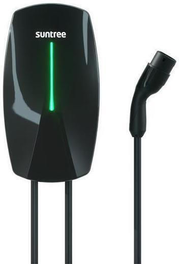 Eurolamp Suntree Επιτοίχιος Μονοφασικός Σταθμός Φόρτισης 7.4kW με Ενσωματωμένο Καλώδιο Type 2 (165-50008)