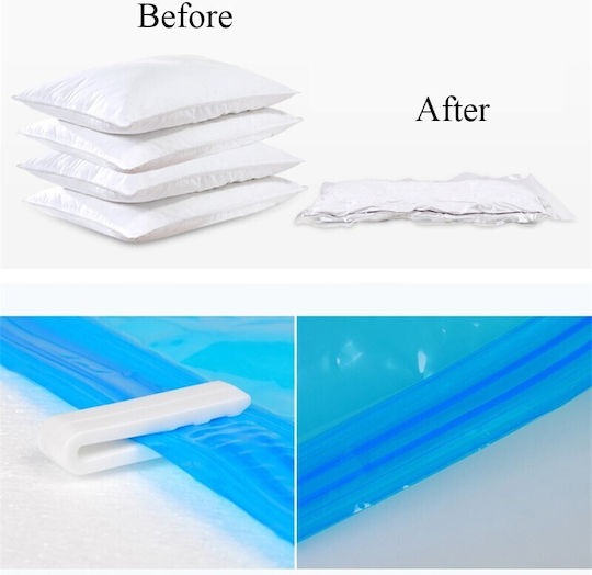 Plastic Sac de Depozitare pentru Haine Etanș și cu Vid 60x80cm 1buc