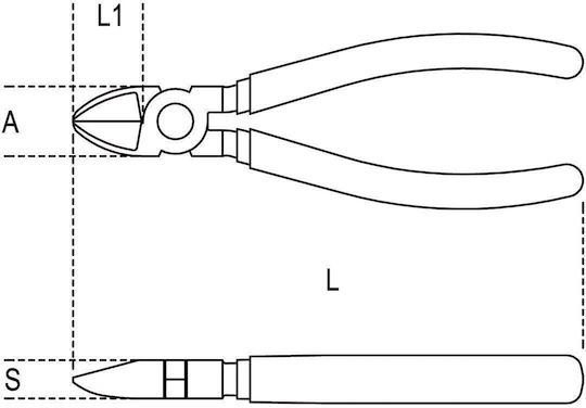 Beta 1082BA Πλαγιοκόφτης Αντισπινθηρικός Πλαγιοκόφτης Μήκους 160mm