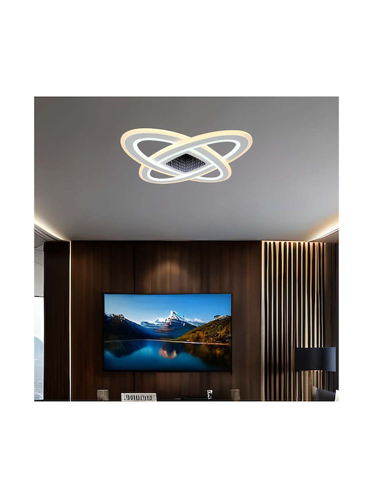V-TAC Deckenleuchte 50cm Weiß mit Integrierter LED und Fernbedienung