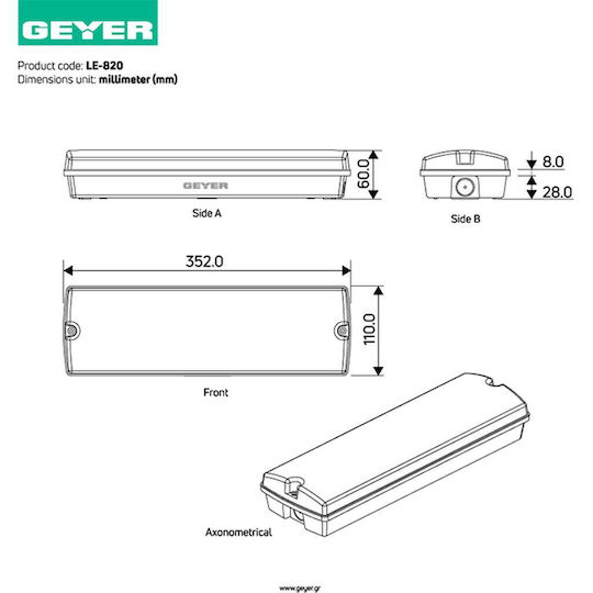 Geyer LED Φωτιστικό Ασφαλείας