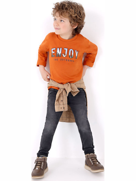 Kids' Shirt Long Sleeve Brown