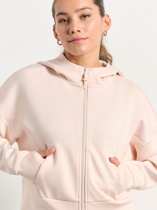 Women's Sweatshirt Jacket Hooded Beige