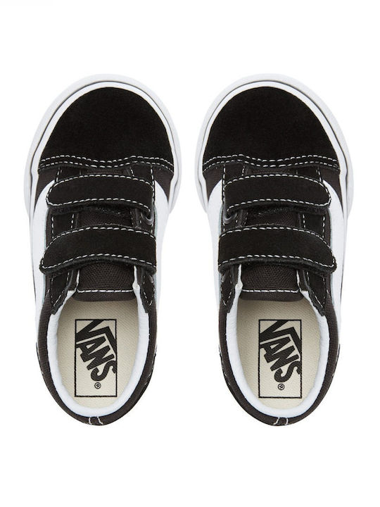 Old Skool V Kids Sneakers with Hoop & Loop Closure Black