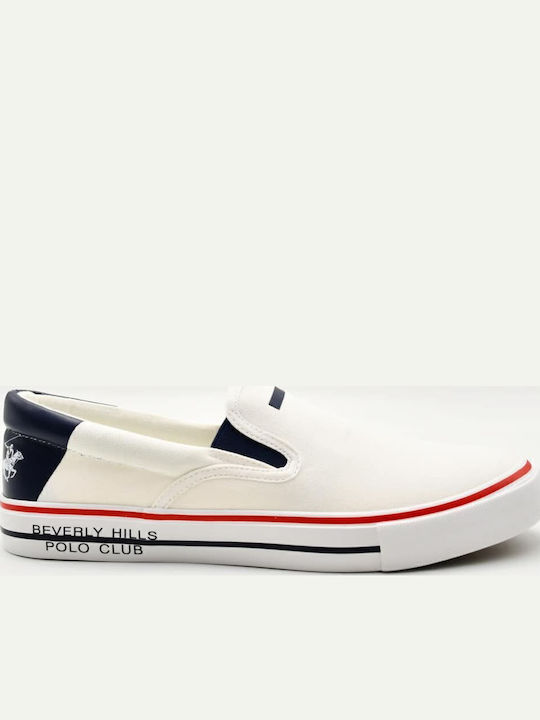 Πάνινα Ανδρικά Slip-On Λευκά