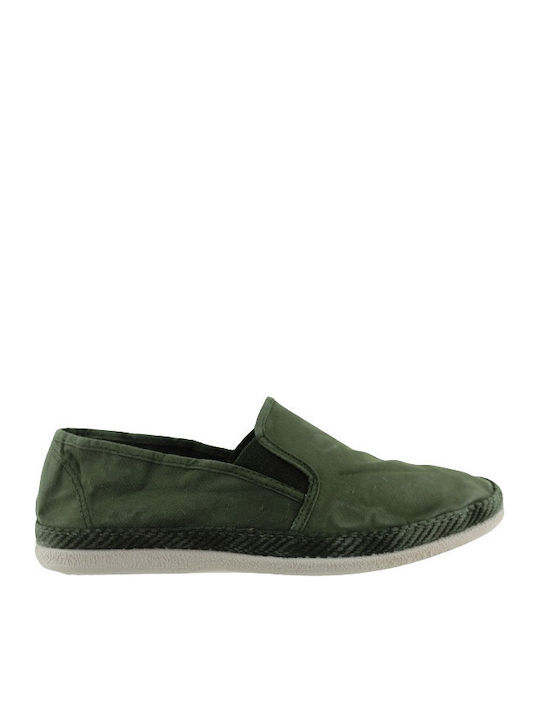 558 Stoff Herren Slip-Ons Schwarz