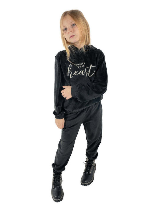 Kids Sweatpants Set Black 2pcs