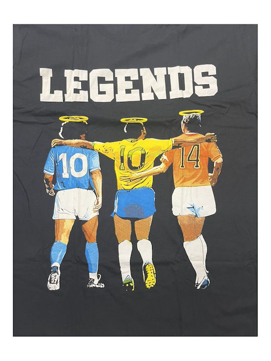 Men's Blouse Maradona Pele Johan Cruyff Ob787-black