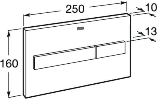Roca Pl7 Dual Flush Plate Dual Flush