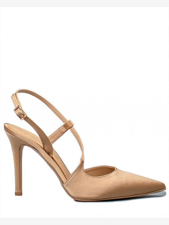 Beige Heels with Strap