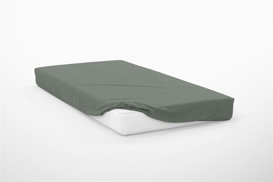 Dimcol Semi-Doppel 120x200+30cm mit Gummizug Exotic Line Olive