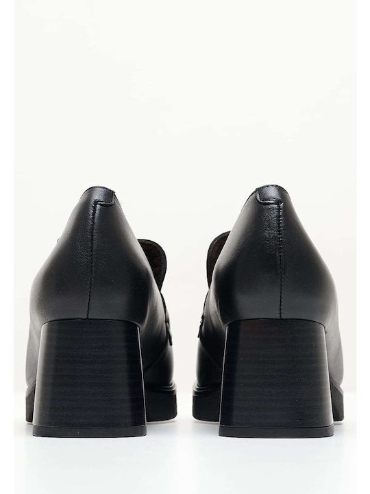 Leather Black Heels