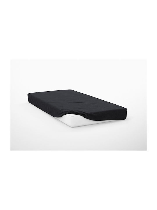 Dimcol Exotic Line Σεντόνι Ημίδιπλο με Λάστιχο 120x200+30εκ. Black