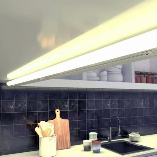 Powertech Φωτιστικό Πάγκου Κουζίνας LED 22W Naturweiß mit Schalter 150cm.