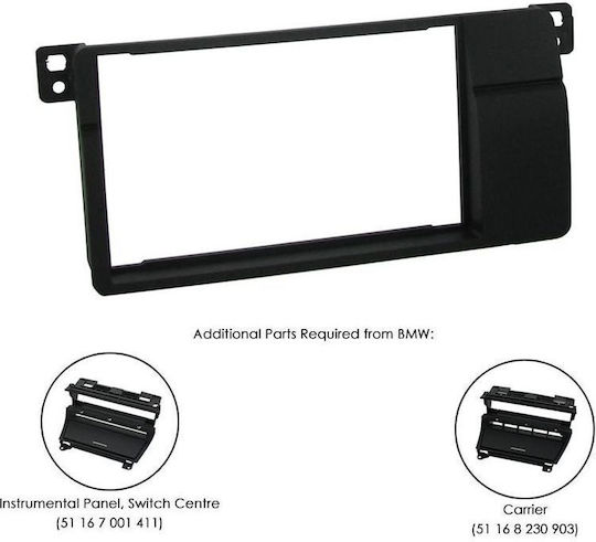 Connects2 DIN-Verkleidungsplatten 2 Din BMW Bildschirmrahmen-Kit für BMW X3 2004 2010