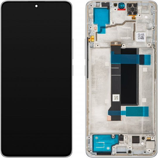 Xiaomi Screen with Touch Mechanism and Frame for Xiaomi Redmi Note 13 Pro 5G, Poco X6 5G (White)