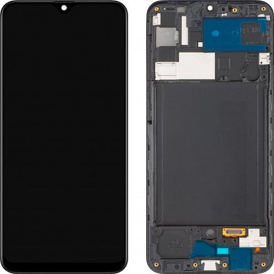 O ecran Samsung cu Mecanism Tactil pentru Galaxy A30s (Negru)