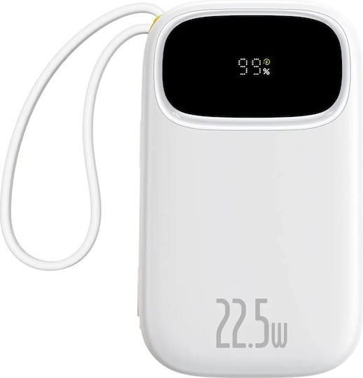 Baseus EnerFill FC31 Power Bank 20000mAh 22.5W με Θύρα USB-A και Θύρα USB-C Λευκό