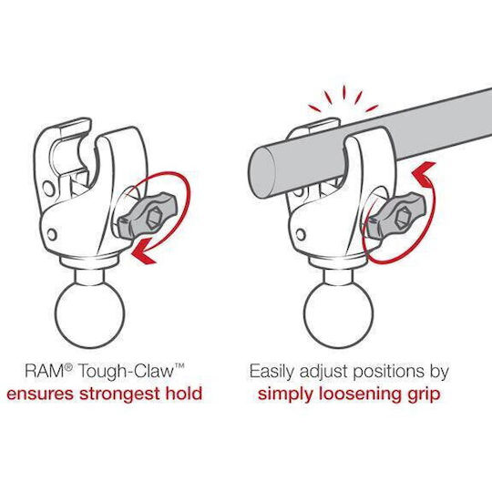 Stabilizator Motor Trolling Ram Mounts Ram Tough-claw C Mărime Medie