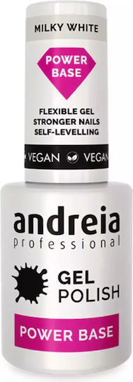 Andreia Professional Ημιμόνιμο Βερνίκι Νυχιών Milky White 105ml