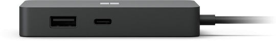 Microsoft Surface Travel Hub Dock / USB-C Docking Station mit HDMI 4K PD Ethernet Schwarz