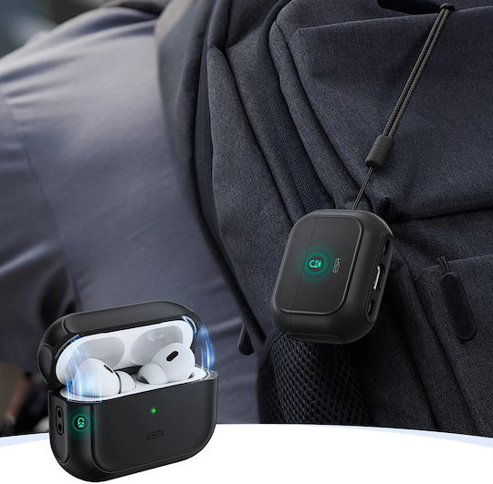 ESR Orbit Hybrid Halolock Case Plastic / Silicone in Black color for Apple AirPods Pro 3