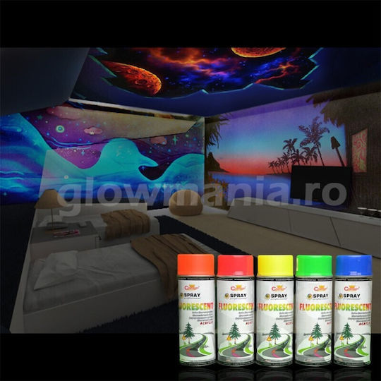 Spray Vopsea Roșu Spray Neon Fluorescent 400ml