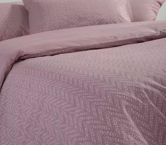 Nef-Nef Homeware Сет Чаршафи с Ластик 100x200+35см. Suspen Морав 3бр