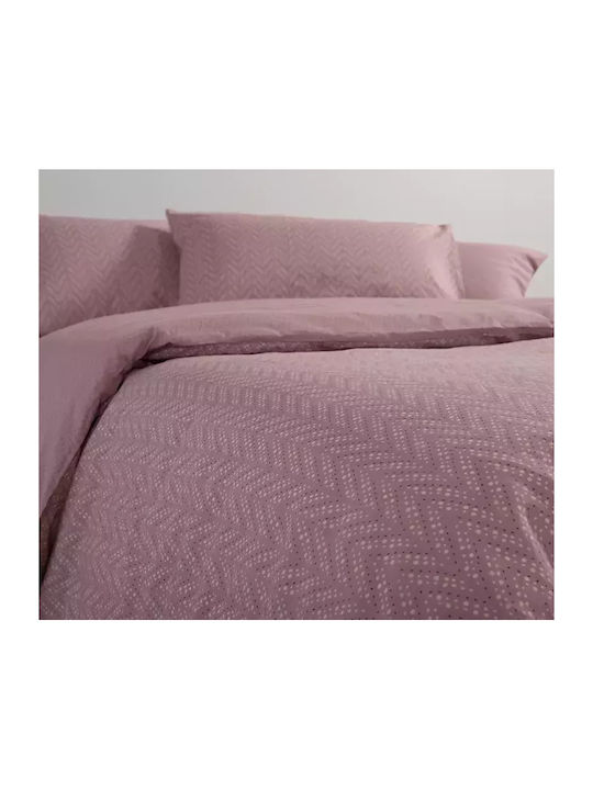 Nef-Nef Homeware Sheet Sets Queen 240x270cm. Suspen Mauve 4pcs