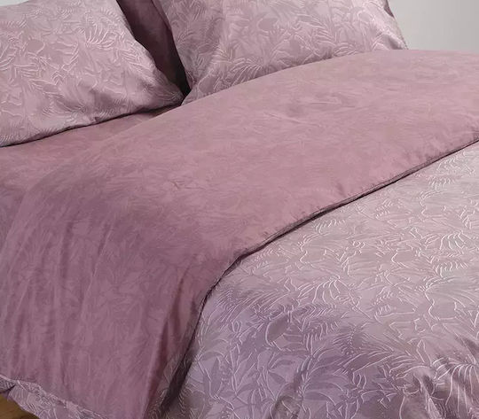 Nef-Nef Homeware Dazier Σετ Σεντόνια Διπλά 200x270εκ. Mauve (4τμχ)