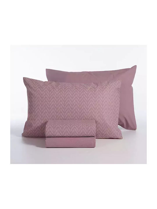 Nef-Nef Homeware Sheet Sets Queen 240x270cm. Suspen Mauve 4pcs