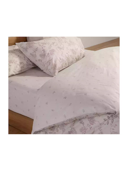 Nef-Nef Homeware Sheet Sets King Size with Elastic 180x200+35cm. Carena L.grey 4pcs