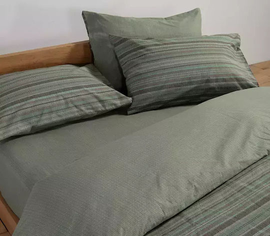 Nef-Nef Homeware Bettwäsche-Set Überdoppel 240x270cm. Degree Green 4Stück