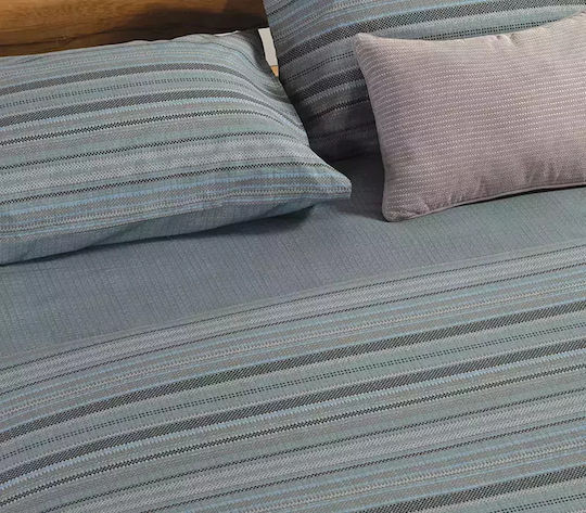 Nef-Nef Homeware Degree Σετ Σεντόνια Μονά 170x270εκ. Denim (3τμχ)